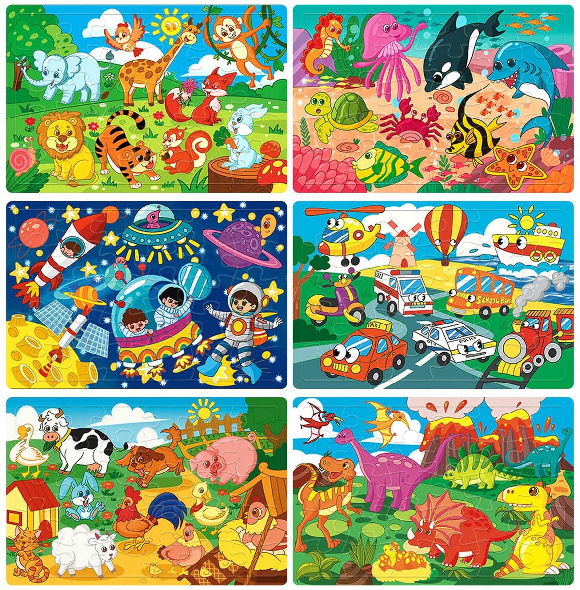 Best Seller: Preschool Jigsaw Puzzles 6 PACK – Project Montessori