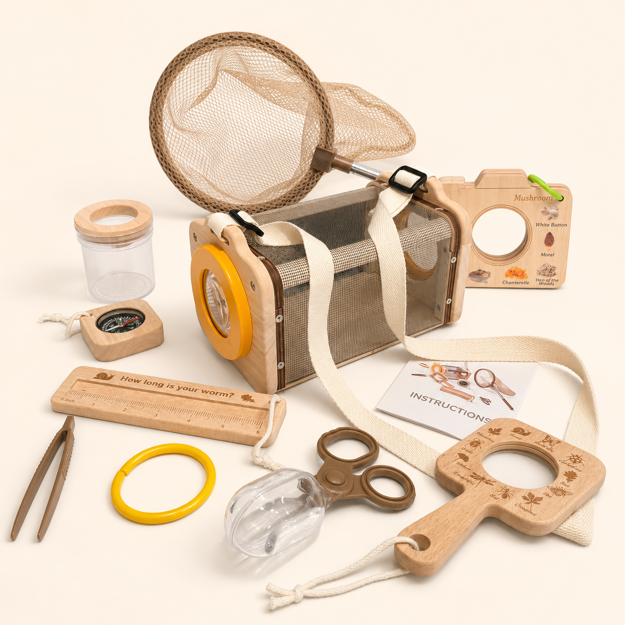 Montessori Wooden Bug Catcher Kit