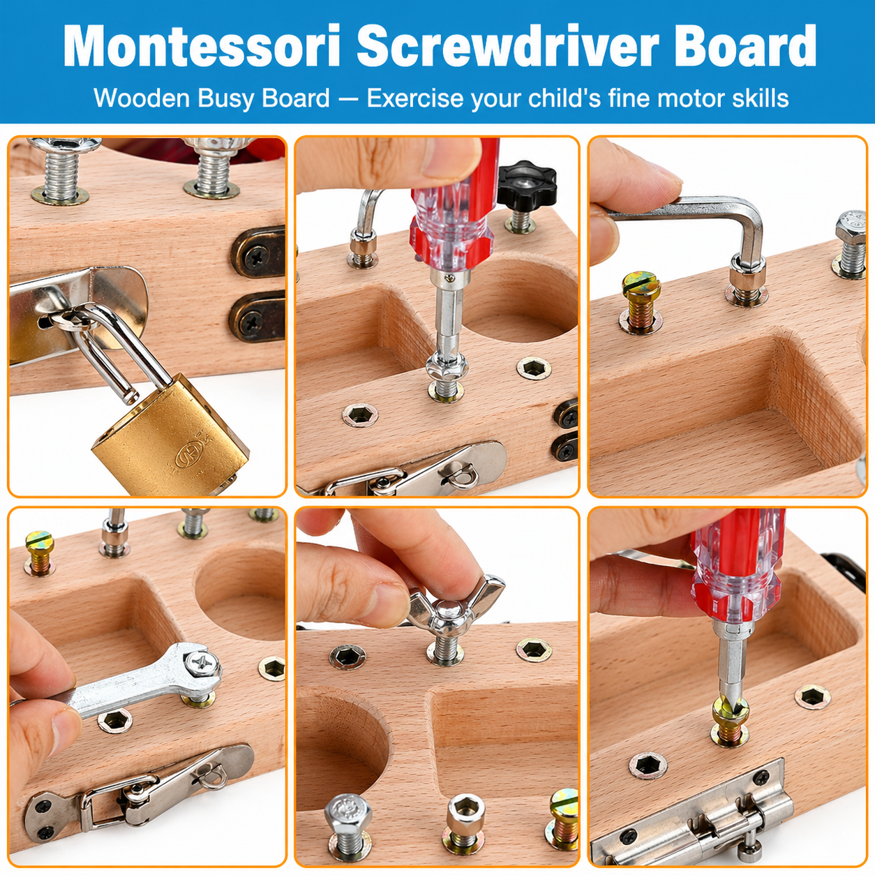 Montessori Screwdriver Tool Board