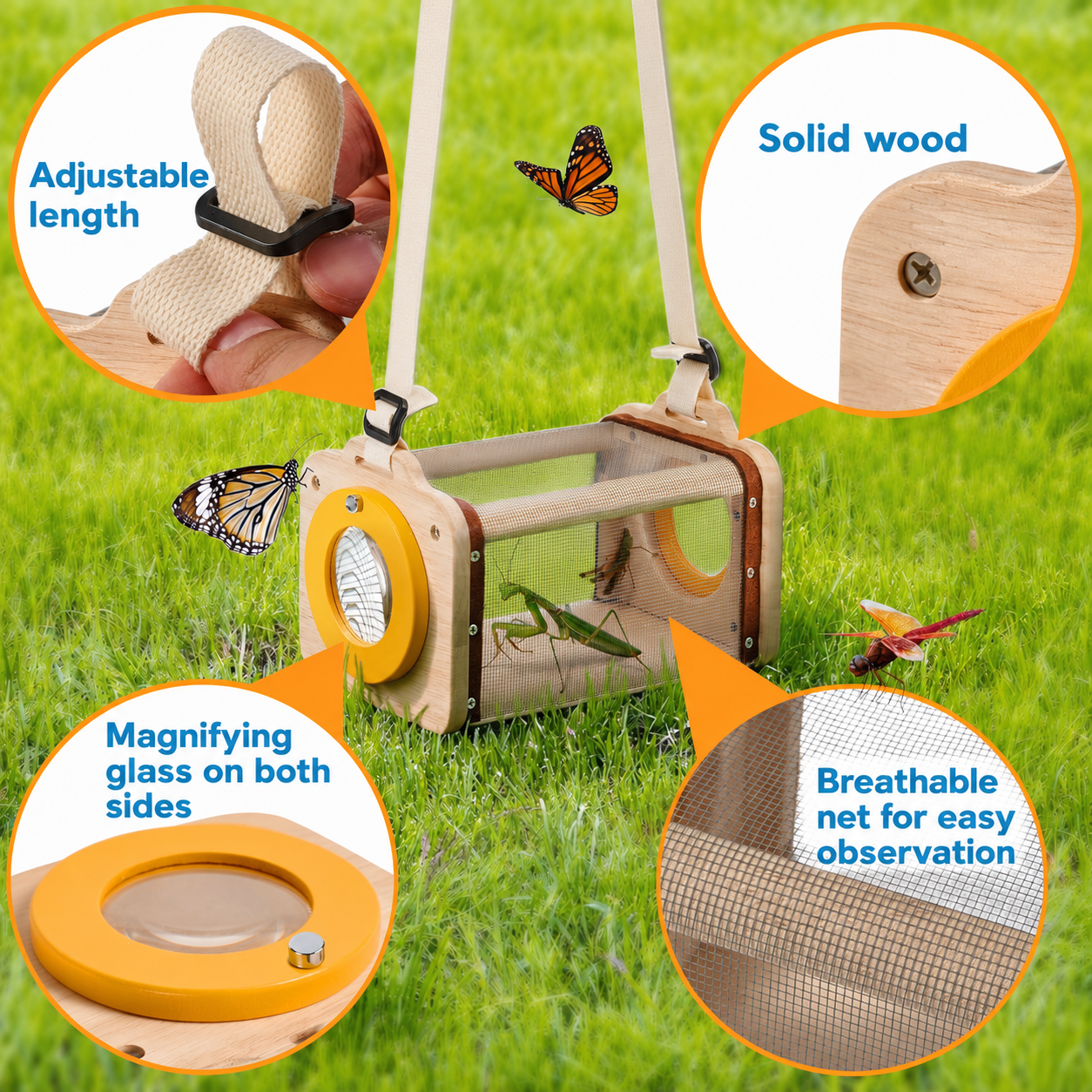 Montessori Wooden Bug Catcher Kit