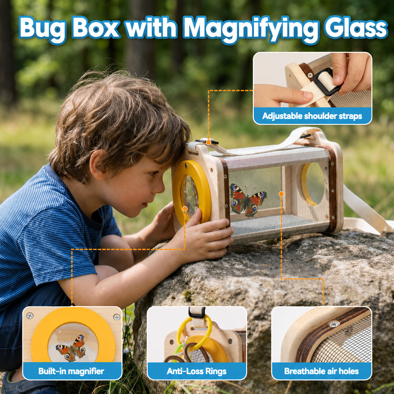 Montessori Wooden Bug Catcher Kit