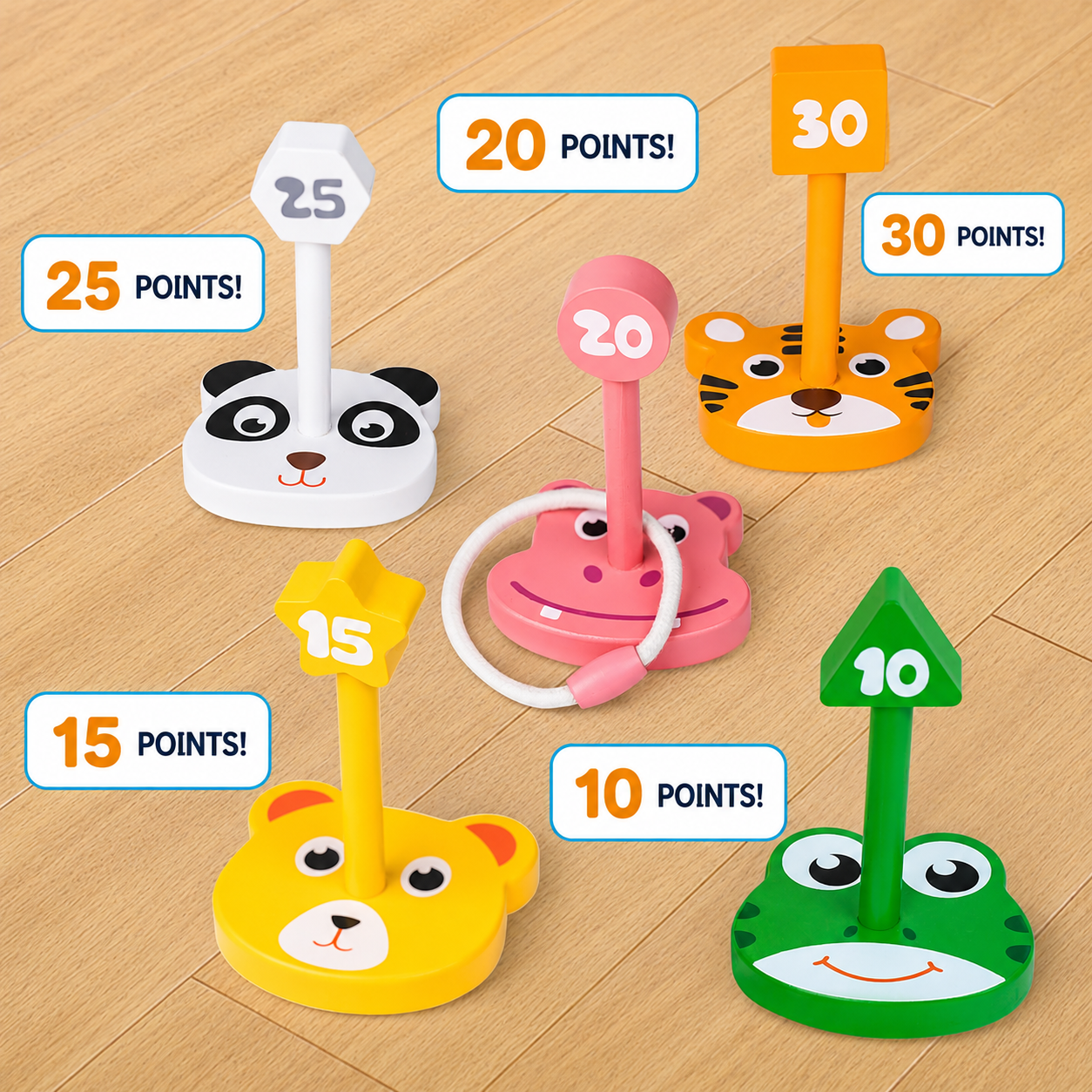 Montessori Outdoor Animal Ring Toss Kit