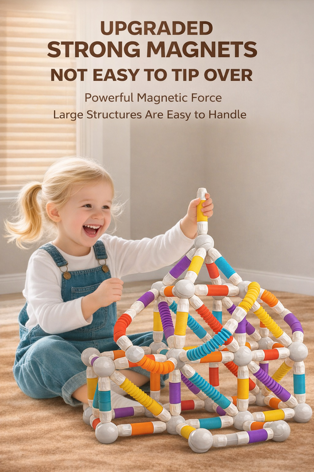 Montessori Magnetic Wand Building Set