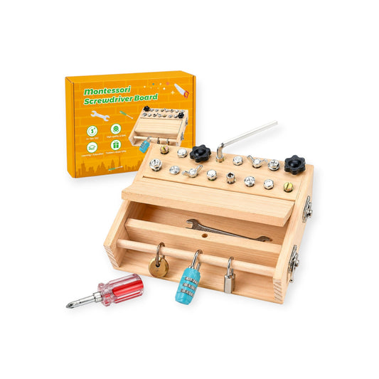Montessori Screwdriver Board Set 18-in-1