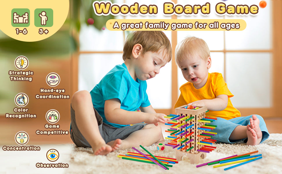 Montessori Stick Drop Tower Game
