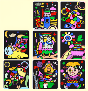 Open image in slideshow, DIY Colorful Foil Tracing Art Kit
