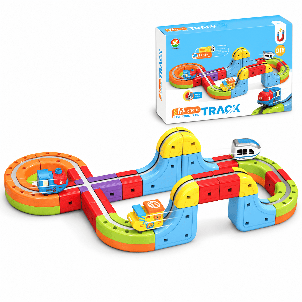 Montessori Adventure Rail Train - Project Montessori Building Toy