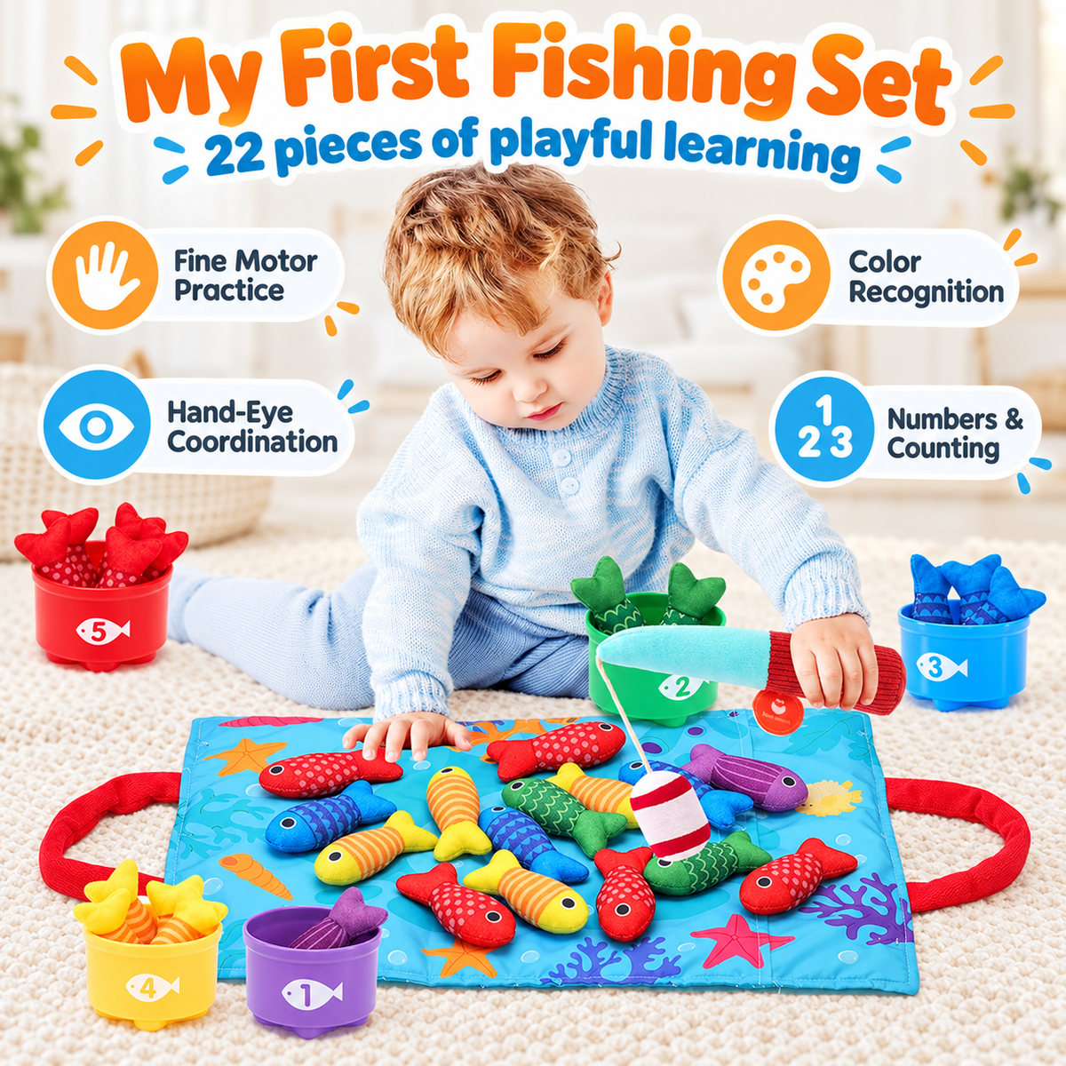 Montessori Catch & Count Fishing Set - Project Montessori