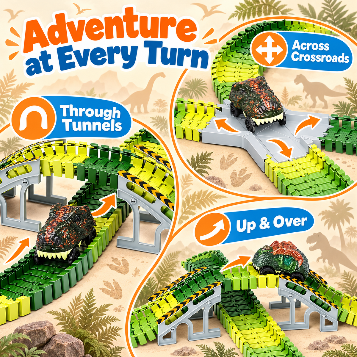 Montessori Dino World Race Track - Project Montessori