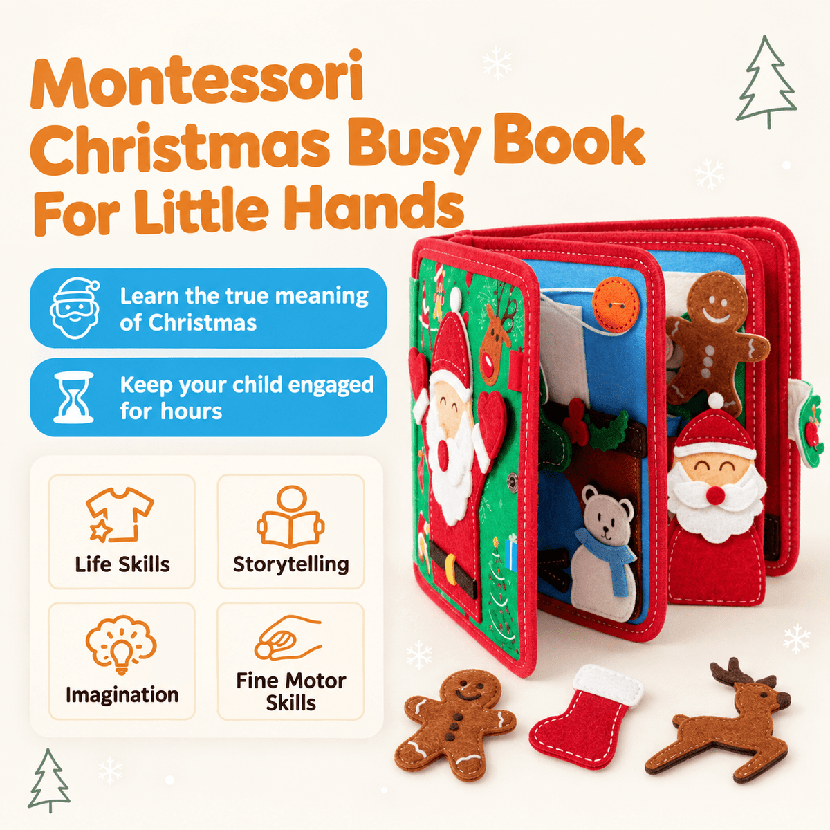 Montessori Felt Santa Book - Project Montessori