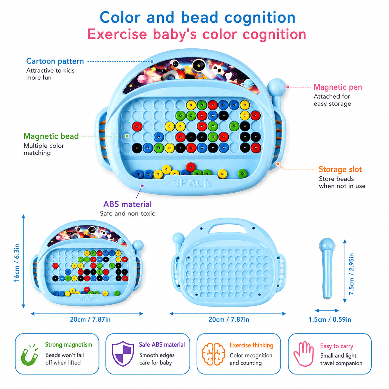 Montessori Magnetic Dot Art Drawing Board - Project Montessori