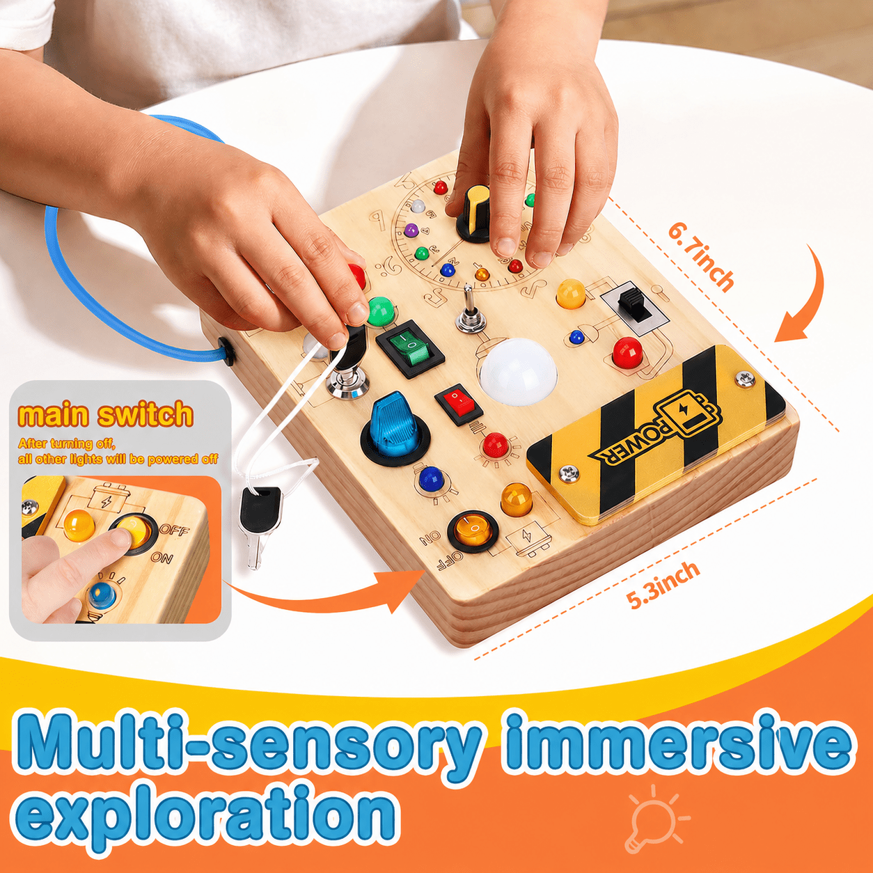 Montessori Switch & Light Activity Board - Project Montessori