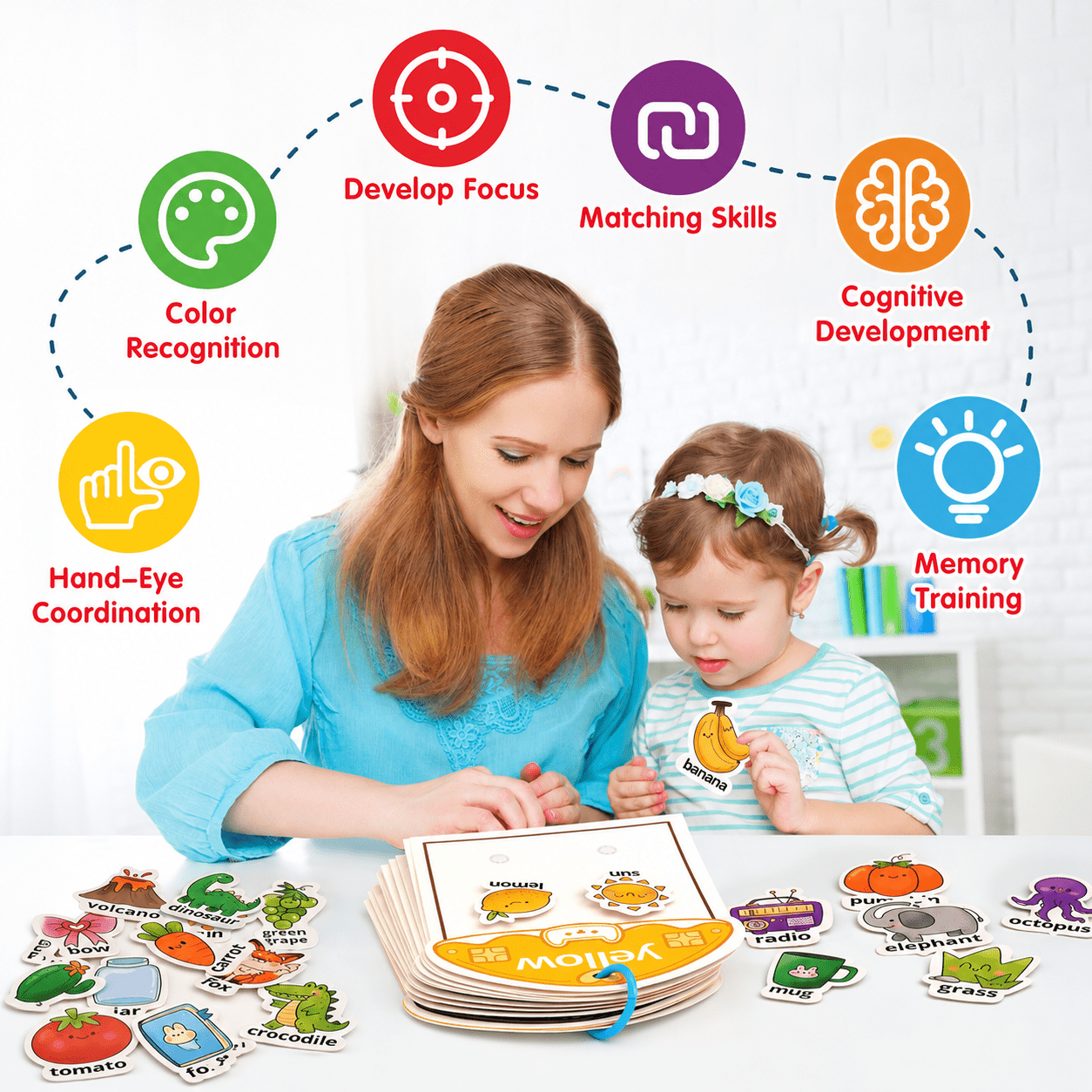 Toddler Color & Vocabulary Busy Book - Project Montessori